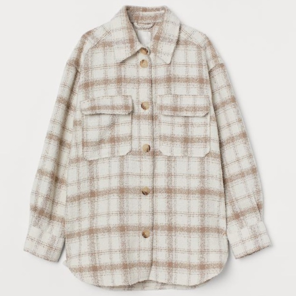 H&M Plaid Shirt Jacket